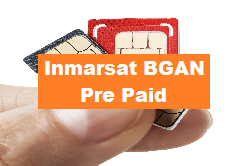 Cartes Sim prépayées et crédit Inmarsat BGAN